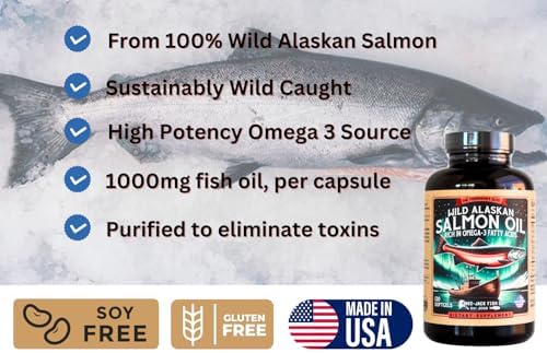 Suplemento de Aceite de Pescado de Salmón Salvaje de Alaska Omega 3 para Humanos | EPA y DHA | Kwee-Jack Fish Co. | 120 Softgels 1000mg - imagen 2
