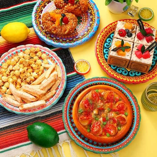Platos de Papel Desechables FoldTier de 9 Pulgadas para Fiesta Mexicana - 60 Pcs para Cinco de Mayo, Cumpleaños, Baby Shower y Decoraciones - imagen 5