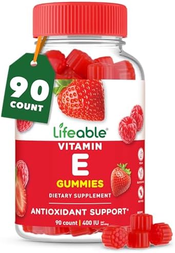 Gomitas de Vitamina E Lifeable | 400 IU | Suplementos de Vitamina E para Piel, Ojos y Sistema Inmunológico | 90 Gomitas para Adultos - imagen 1