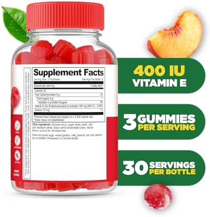 Gomitas de Vitamina E Lifeable | 400 IU | Suplementos de Vitamina E para Piel, Ojos y Sistema Inmunológico | 90 Gomitas para Adultos - imagen 2