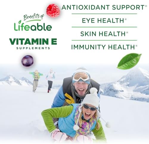 Gomitas de Vitamina E Lifeable | 400 IU | Suplementos de Vitamina E para Piel, Ojos y Sistema Inmunológico | 90 Gomitas para Adultos - imagen 3