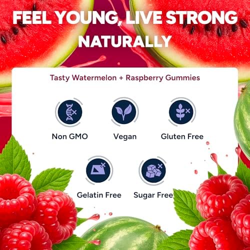 Gomitas de Resveratrol Sin Azúcar - Potente Antioxidante Antienvejecimiento - Suplemento para Salud Digestiva e Inmunológica - Mejora Cognitiva por - imagen 2