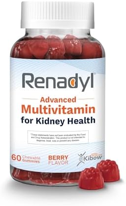Renadyl Multivitamínico Avanzado en Gummy para la Salud Renal | Niveles Óptimos de Vitaminas y Minerales | 60 Gomas Masticables Sabor Berry | Hecho - imagen 1