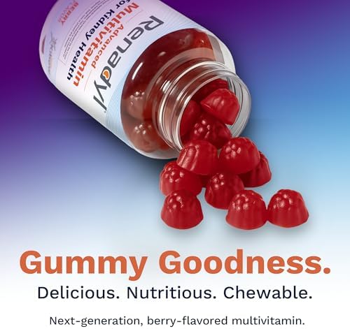Renadyl Multivitamínico Avanzado en Gummy para la Salud Renal | Niveles Óptimos de Vitaminas y Minerales | 60 Gomas Masticables Sabor Berry | Hecho - imagen 4