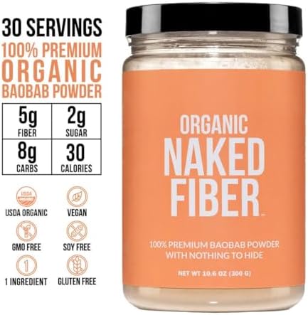 Suplemento de Fibra Orgánica en Polvo de Baobab NAKED Fiber - imagen 3
