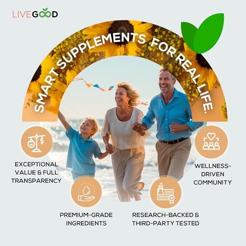 Suplemento Orgánico LIVEGOOD D3 K2 2000 IU, Cápsulas Veganas con MK-7, Vitamina D3 Pura con K2 para Soporte Inmunológico y Óseo, Hecho en EE. UU. (60 - imagen 6