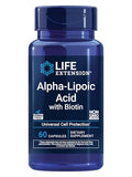 Ácido Alfa-Lipoico con Biotina Life Extension, Antioxidante Universal para Protección Celular y Salud del Hígado y Nervios, 60 Cápsulas Sin Gluten y - imagen 1