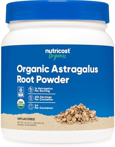 Nutricost Polvo de Raíz de Astrágalo Orgánico 1LB - Libre de Gluten, No Transgénico, Vegetariano - imagen 1