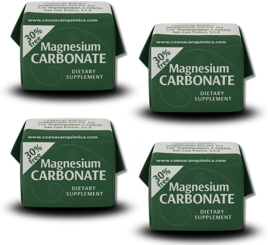 Carbonato de Magnesio – 7g x 4 Cubos (Paquete) – 100% Puro, Grado Alimenticio – No GMO, Sin Gluten, Vegano – Hecho en México - imagen 1