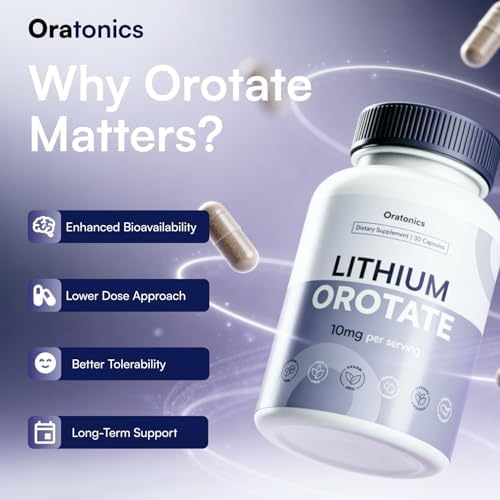 Oratonics Litio Orotato 10mg – Suplemento Mineral para el Equilibrio Diario y Claridad Cognitiva – Fórmula Vegana y Alta Absorción – 30 Cápsulas Sin - imagen 4