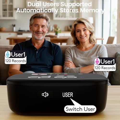 Monitor de Presión Arterial Doble Love para Uso en Casa - Pantalla LED Grande, Doble Usuario, 240 Memorias, Funda Incluida, Con Voz, Manguito - imagen 4