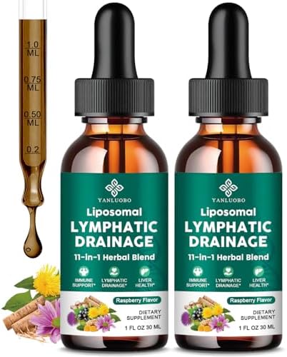 Gotas de Drenaje Linfático - Suplemento 11 en 1 para Inmunidad, Sistema Linfático y Detoxificación Hepática - Echinacea, Castaño de Indias, Diente de - imagen 1
