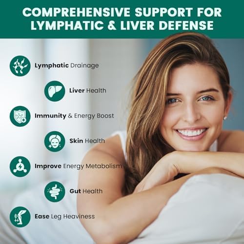 Gotas de Drenaje Linfático - Suplemento 11 en 1 para Inmunidad, Sistema Linfático y Detoxificación Hepática - Echinacea, Castaño de Indias, Diente de - imagen 3