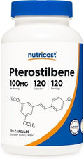 Nutricost Pterostilbeno 100mg, 120 Cápsulas - Sin OGM, Libre de Gluten - imagen 1