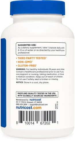 Nutricost Pterostilbeno 100mg, 120 Cápsulas - Sin OGM, Libre de Gluten - imagen 4