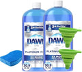 Kit de Limpieza ELITE DISTRIBUTORS: Esponja para Platos con 2 Embudos Plegables y Jabón Líquido Dawn Ultra Platinum - Recarga de 30.9 oz, Aroma Fresh - imagen 1