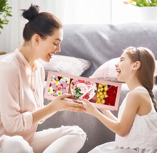 Caja de Regalo para Mamá con Flores Vacía - Arreglo Floral para el Día de las Madres, Caja de Cartón en Forma de Carta para Chocolates y Regalos de - imagen 6