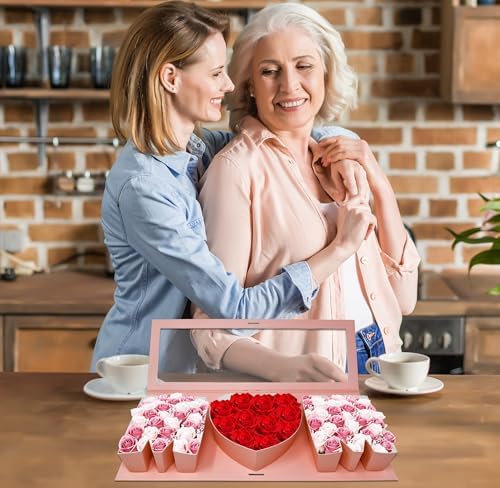 Caja de Regalo para Mamá con Flores Vacía - Arreglo Floral para el Día de las Madres, Caja de Cartón en Forma de Carta para Chocolates y Regalos de - imagen 7