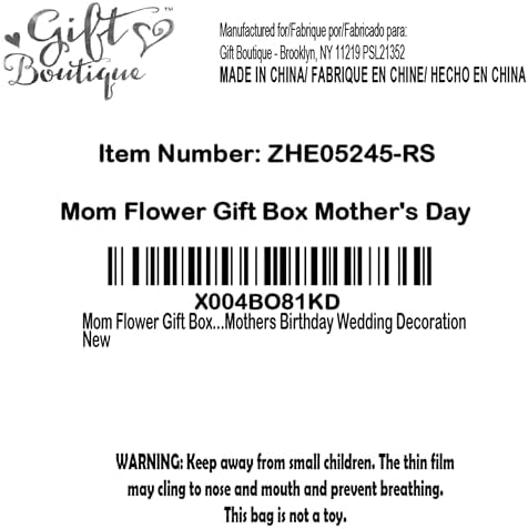 Caja de Regalo para Mamá con Flores Vacía - Arreglo Floral para el Día de las Madres, Caja de Cartón en Forma de Carta para Chocolates y Regalos de - imagen 8