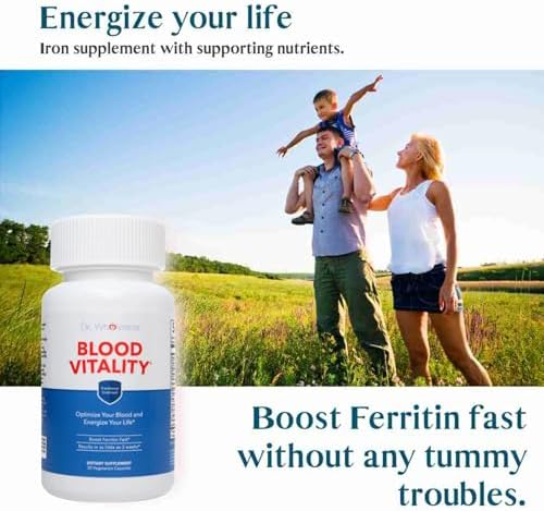 Suplemento de Hierro/Multivitamínico Dr. Wholeness Blood Vitality | Aumenta Ferritina y Energía | Alta Potencia, Sin Estreñimiento, 30 Cápsulas - imagen 3
