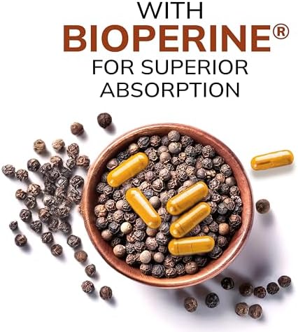 Suplemento de Cúrcuma Curcumina aSquared Nutrition 1600mg con Extracto de Pimienta Negra BioPerine - 180 Cápsulas, 95% Curcuminoides, Alivio Natural - imagen 8