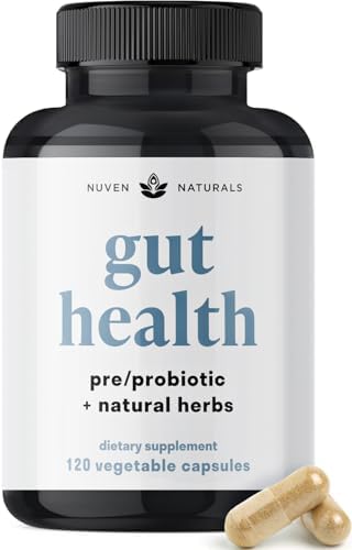 Nuven Naturals Suplemento Integral para la Salud Digestiva con Probióticos, Prebióticos, Hierbas Digestivas y Adaptógenos - Fórmula para Reparar el - imagen 1
