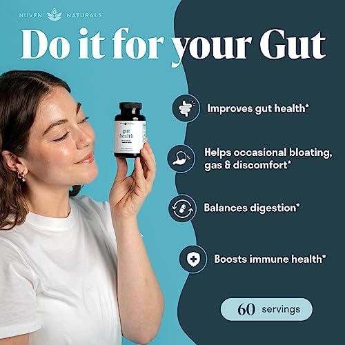Nuven Naturals Suplemento Integral para la Salud Digestiva con Probióticos, Prebióticos, Hierbas Digestivas y Adaptógenos - Fórmula para Reparar el - imagen 3