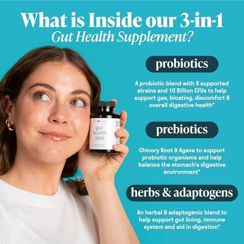 Nuven Naturals Suplemento Integral para la Salud Digestiva con Probióticos, Prebióticos, Hierbas Digestivas y Adaptógenos - Fórmula para Reparar el - imagen 5
