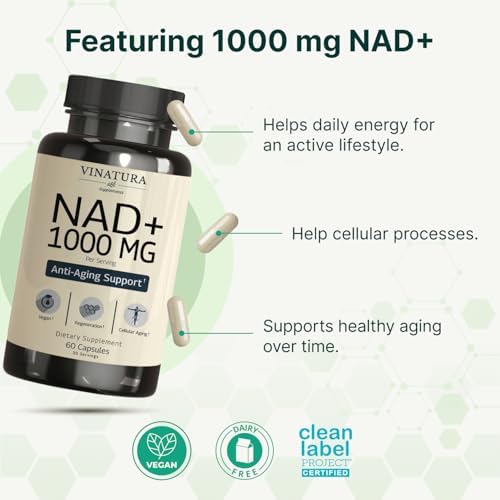 Suplemento VINATURA NAD 1000mg - Suplemento puro de NAD para el envejecimiento saludable - imagen 4