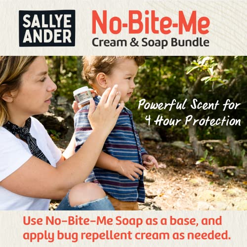 Set de Crema y Jabón Repelente Natural No-Bite-Me de SallyeAnder - Repelente de Insectos Sin DEET para Niños y Adultos - Loción con Aceites - imagen 3