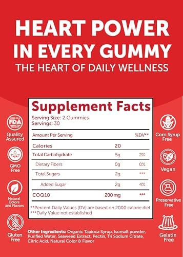 Gomitas de CoQ10 Lunakai Hechas en EE. UU. – Suplemento de 200mg para Corazón, Energía y Antioxidantes, 60 piezas, No GMO, para Adultos - imagen 5