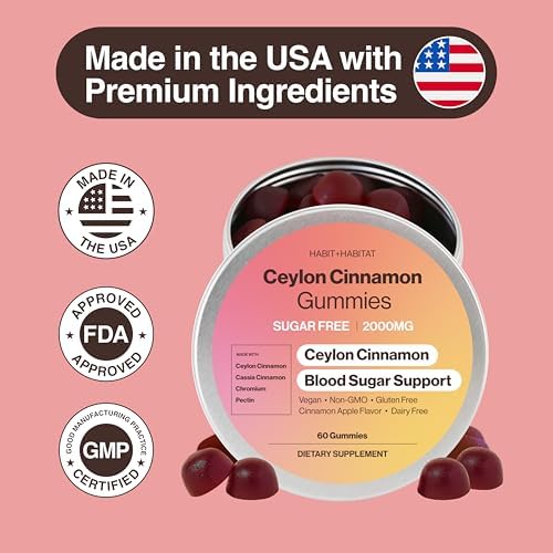 Gomitas de Canela Ceylon Habit + Habitat - 2000mg Complejo de Canela y Cromo en Latas Sin Plástico - Veganas y Sin Gluten - imagen 5
