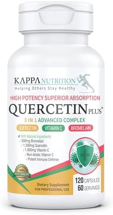 QUERCETIN PLUS, Quercetina 1,000mg, Bromelina 500mg y Vitamina C 1,000mg, (120 Cápsulas), 3 en 1 de Bioflavonoides, Apoya la Salud Inmunológica, - imagen 1