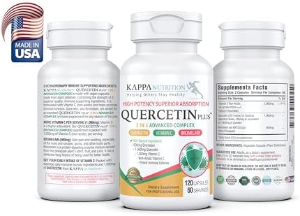 QUERCETIN PLUS, Quercetina 1,000mg, Bromelina 500mg y Vitamina C 1,000mg, (120 Cápsulas), 3 en 1 de Bioflavonoides, Apoya la Salud Inmunológica, - imagen 2