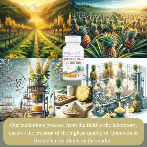 QUERCETIN PLUS, Quercetina 1,000mg, Bromelina 500mg y Vitamina C 1,000mg, (120 Cápsulas), 3 en 1 de Bioflavonoides, Apoya la Salud Inmunológica, - imagen 5