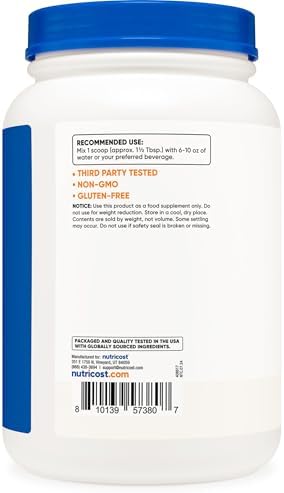 Nutricost Polvo de Aislado de Proteína de Soja, 2 LB Sin Sabor - 10 Gramos de Proteína por Porción, Vegano, Sin OGM y Sin Gluten - imagen 4