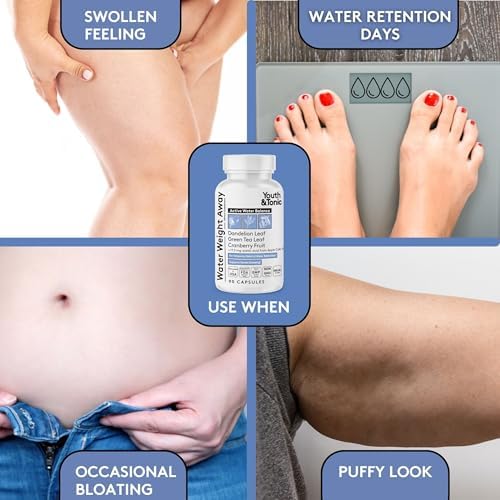 Píldoras Youth & Tonic para Retención de Líquidos – Diurético Natural para Alivio de Hinchazón y Balance de Líquidos, Apoyo para Piernas y Pies - imagen 5