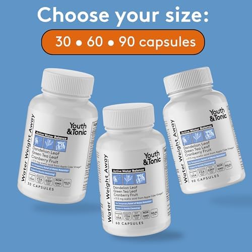 Píldoras Youth & Tonic para Retención de Líquidos – Diurético Natural para Alivio de Hinchazón y Balance de Líquidos, Apoyo para Piernas y Pies - imagen 6