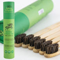 Cepillos de Dientes de Bambú Gaia Guy con Cerda de Caballo Suave (Sin Nylon) - Compostables y Biodegradables - Paquete de 6 - Cero Residuos - imagen 1