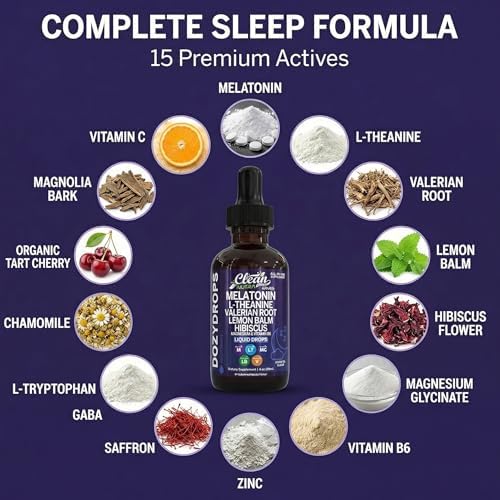 Clean Nutra Suplemento Líquido de Melatonina 10mg con Magnesio, Vitamina B6, L-Teanina y Valeriana, Sabor Té de Limón, 120mL, Vegano y Sin Azúcar - imagen 4