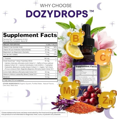 Clean Nutra Suplemento Líquido de Melatonina 10mg con Magnesio, Vitamina B6, L-Teanina y Valeriana, Sabor Té de Limón, 120mL, Vegano y Sin Azúcar - imagen 5