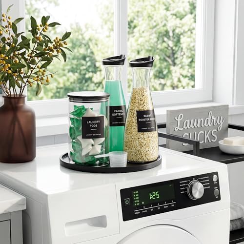 Dispensador de Detergente para Ropa Galasily 2+1, Contenedor de Cápsulas de 54Oz, Incluye Bandeja, Etiquetas y Cucharas, Organización para Cuarto de - imagen 2