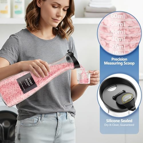 Dispensador de Detergente para Ropa Galasily 2+1, Contenedor de Cápsulas de 54Oz, Incluye Bandeja, Etiquetas y Cucharas, Organización para Cuarto de - imagen 3