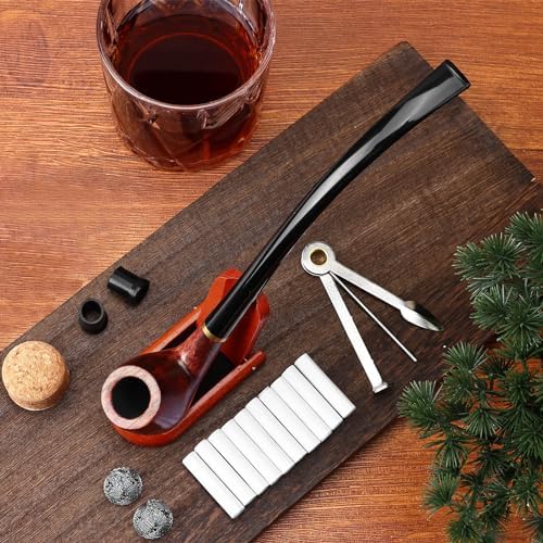 Pipa de Tabaco Joyoldelf de Madera de Rosa, Exquisita Pipa Churchwarden Hecha a Mano - Set Completo para Principiantes - imagen 7