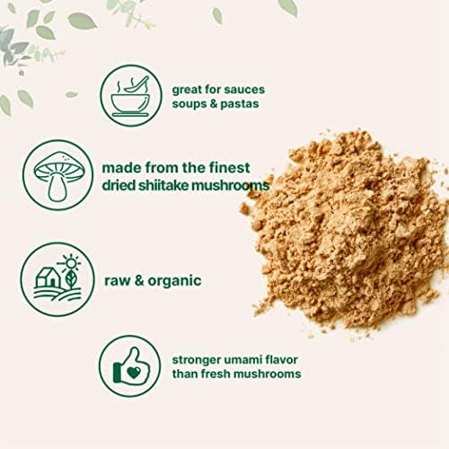 Micro Ingredients Polvo de Champiñón Shiitake Orgánico, 8 oz | Superalimento Culinario | Apoya la Salud Digestiva e Inmunológica | Ideal para - imagen 3