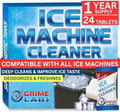 Tabletas Desincrustantes para Limpiador de Máquinas de Hielo GRIME LABS – Paquete de 24 (Suministro para 1 Año) – Seguras para Níquel, Elimina Moho y - imagen 1