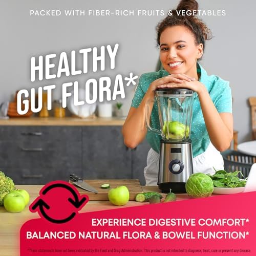 Suplemento de Frutas y Verduras - Suplemento Alto en Fibra para Inmunidad, Digestión y Energía - Super Rojos y Super Verdes con Raíz de Malvavisco - - imagen 4