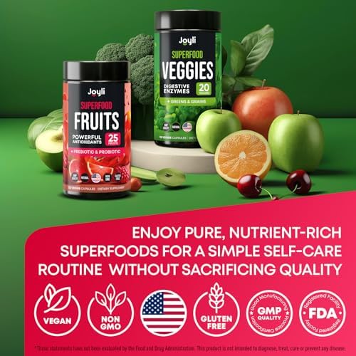 Suplemento de Frutas y Verduras - Suplemento Alto en Fibra para Inmunidad, Digestión y Energía - Super Rojos y Super Verdes con Raíz de Malvavisco - - imagen 6