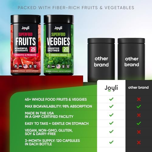 Suplemento de Frutas y Verduras - Suplemento Alto en Fibra para Inmunidad, Digestión y Energía - Super Rojos y Super Verdes con Raíz de Malvavisco - - imagen 7