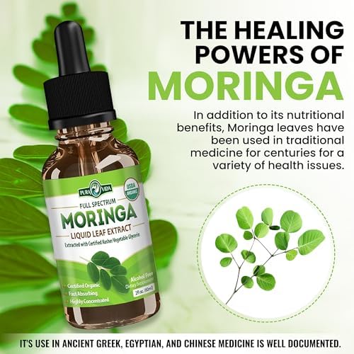 Extracto Líquido de Hoja de Moringa PURA VIDA - Certificado Orgánico USDA - Alta Pureza, Bioavailable y Absorción Rápida - Extracto de Hojas de - imagen 7